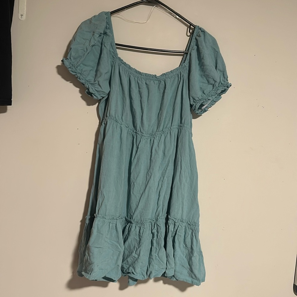 Blue flowy dress